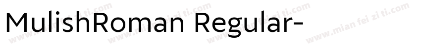 MulishRoman Regular字体转换